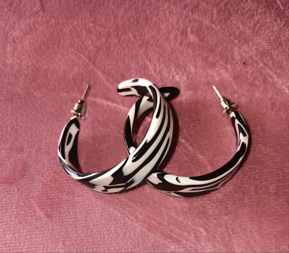 Animal Print Hoops